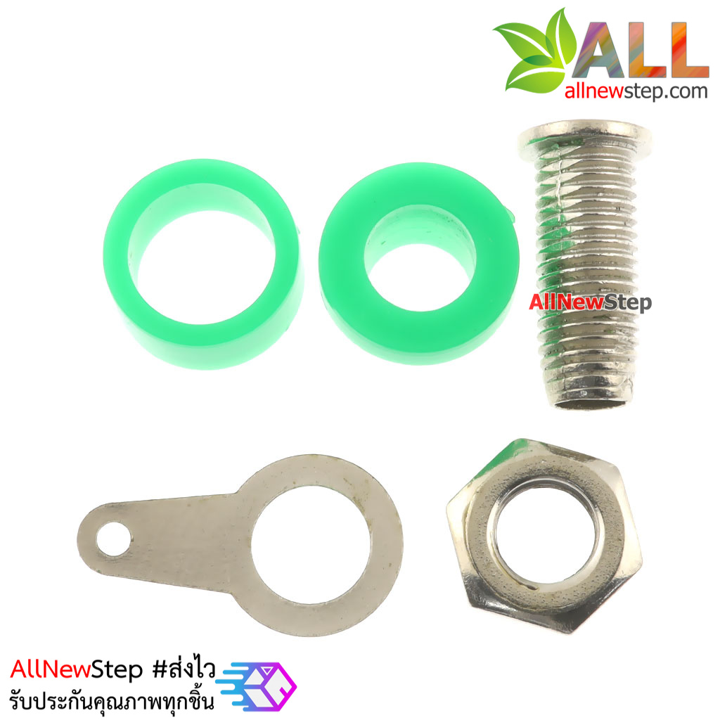 Banana socket banana plug 4MM banana head แจ๊กแบบกล้วย บานานาปลั๊ก ตัวเมียขนาด 4mm สีเขียว จำนวน 1 ชิ้น