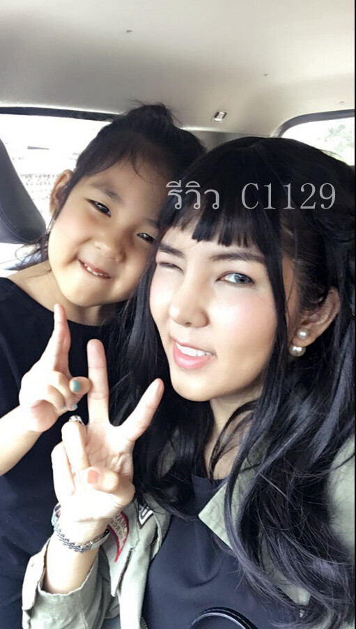 C1129 วิกผมสวอล เเสกกลางเห็นหนังหนังศีรษะ หน้าม้า