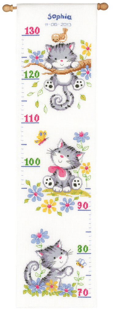 Vervaco ชุดปัก Kittens Height Chart