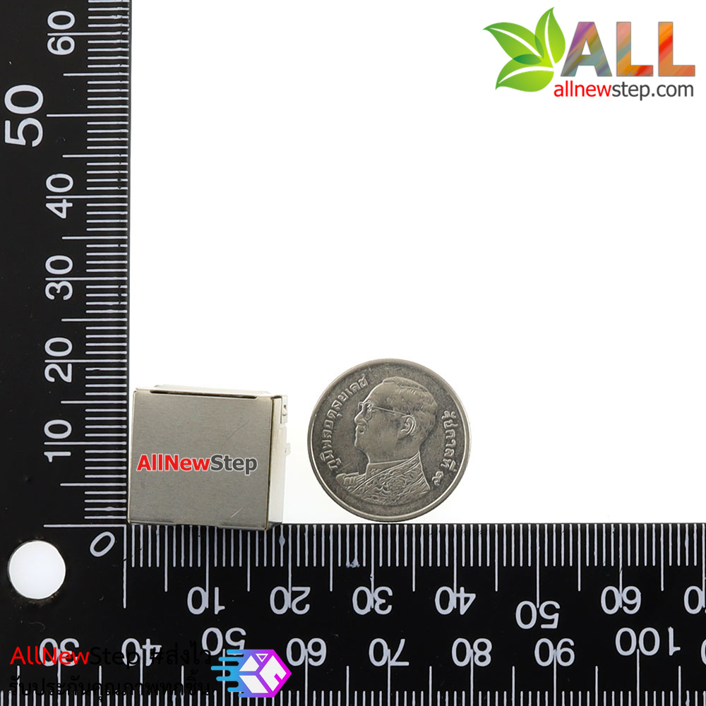 RJ45 socket with LEDs
