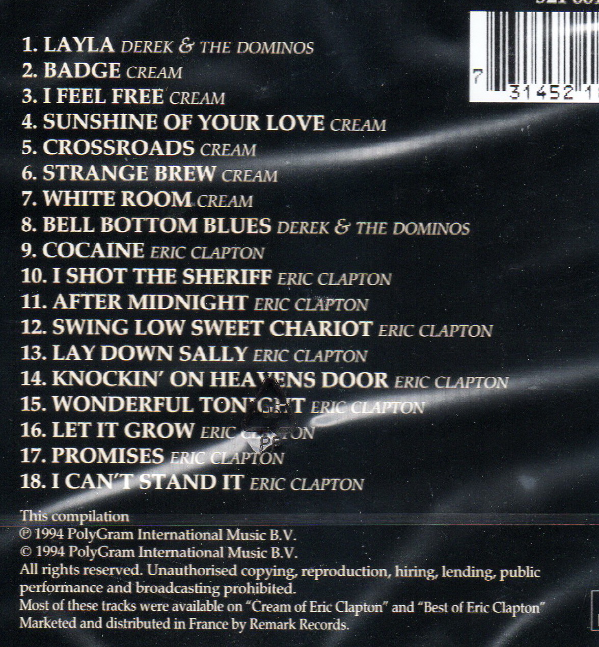 CD,Eric Clapton - The Cream Of Clapton (1994)