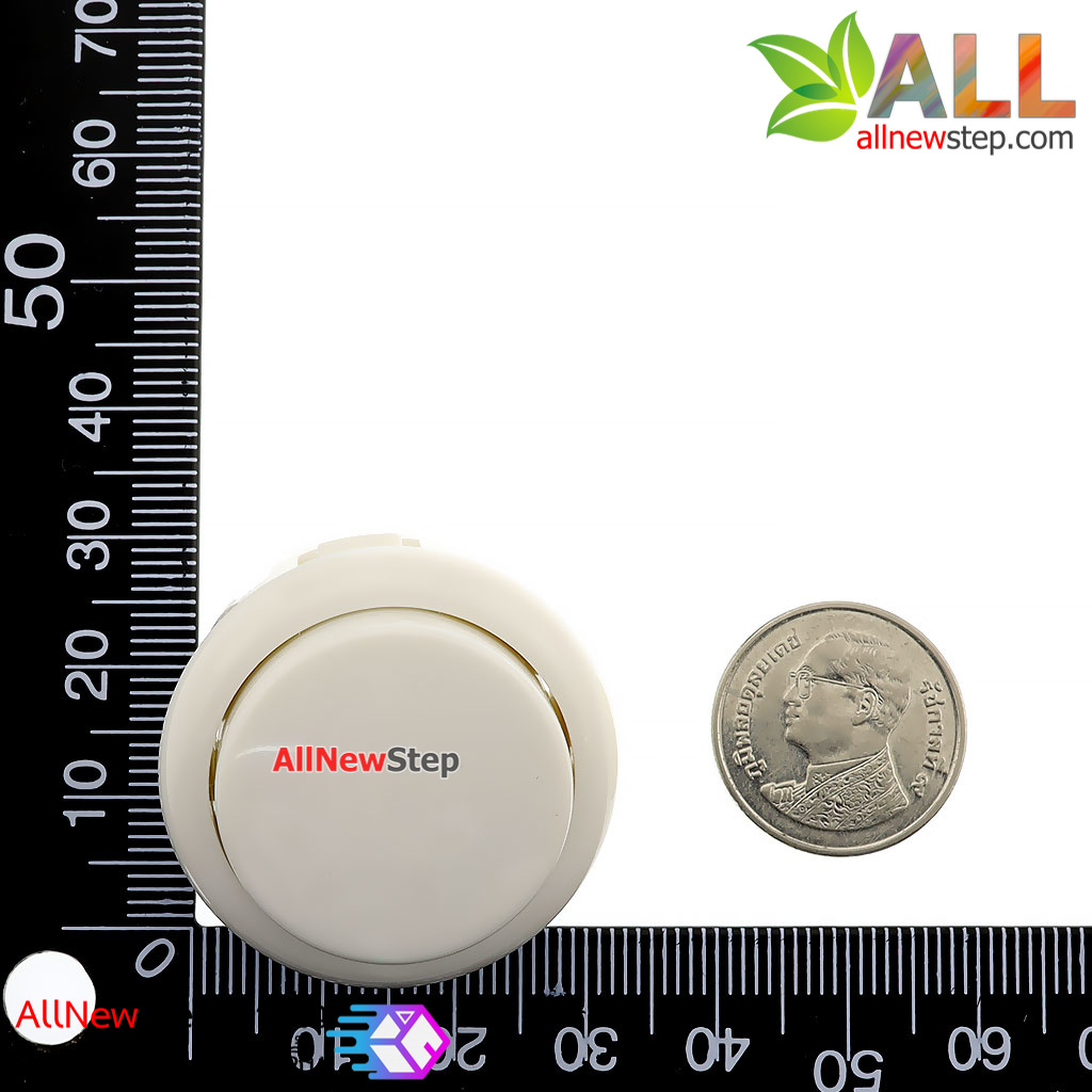Arcade Push Button สวิตช์ปุ่มกดติดปล่อยดับ สีขาว