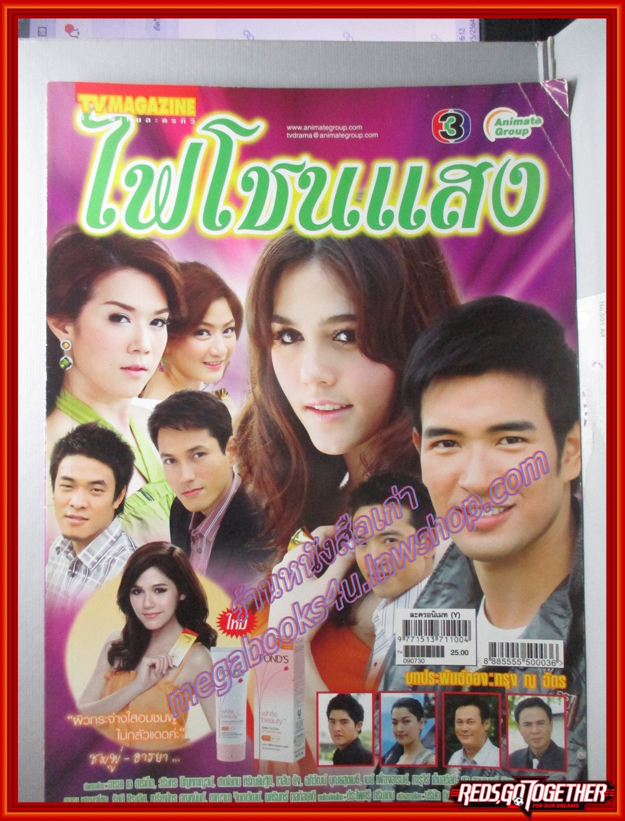 นิตยสารเรื่องย่อละครโทรทัศน์ ไฟโชนแสง โดย อารยา เอ ฮาร์เก็ต วรินทร ปัญหกาญจน์ ปี2552