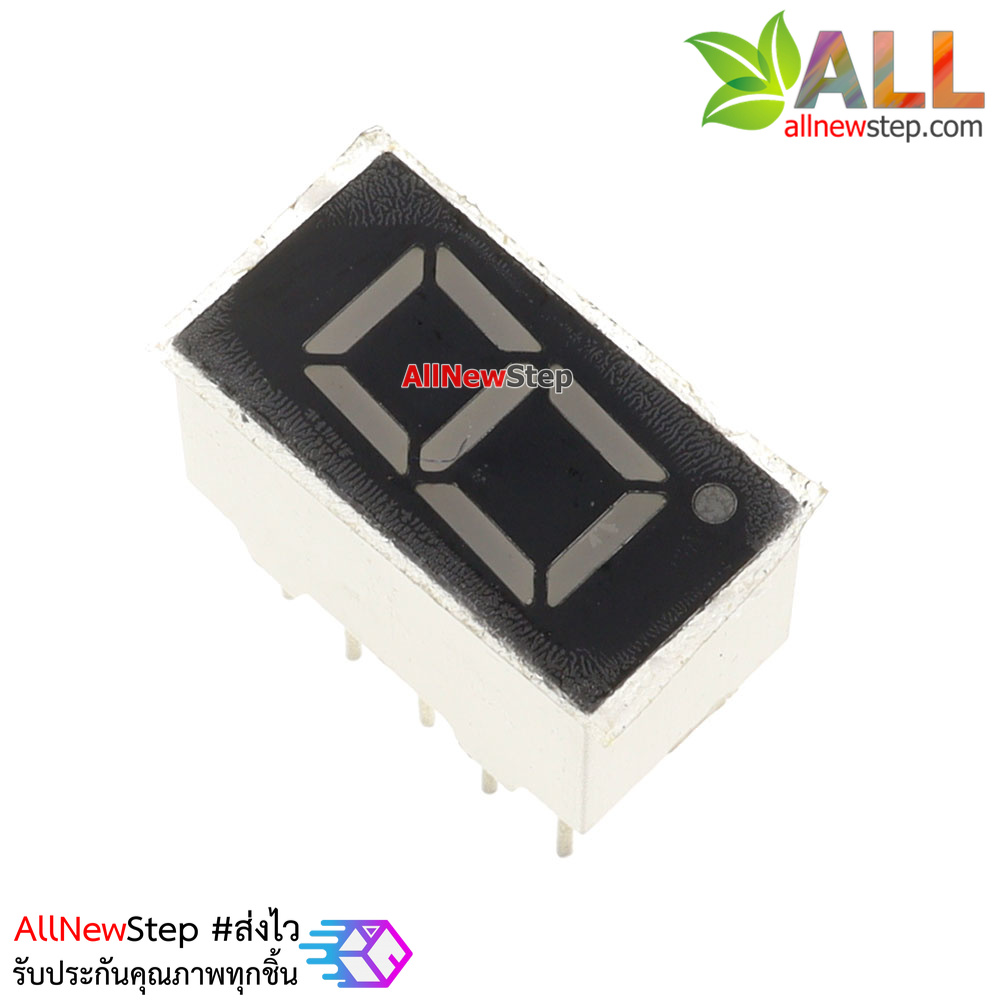 7 Segment 0.36 นิ้ว Common Anode 1digit Red ไฟ 7 segment 0.36 1 หลัก สีแดงแบบไฟบวกร่วม 3161B
