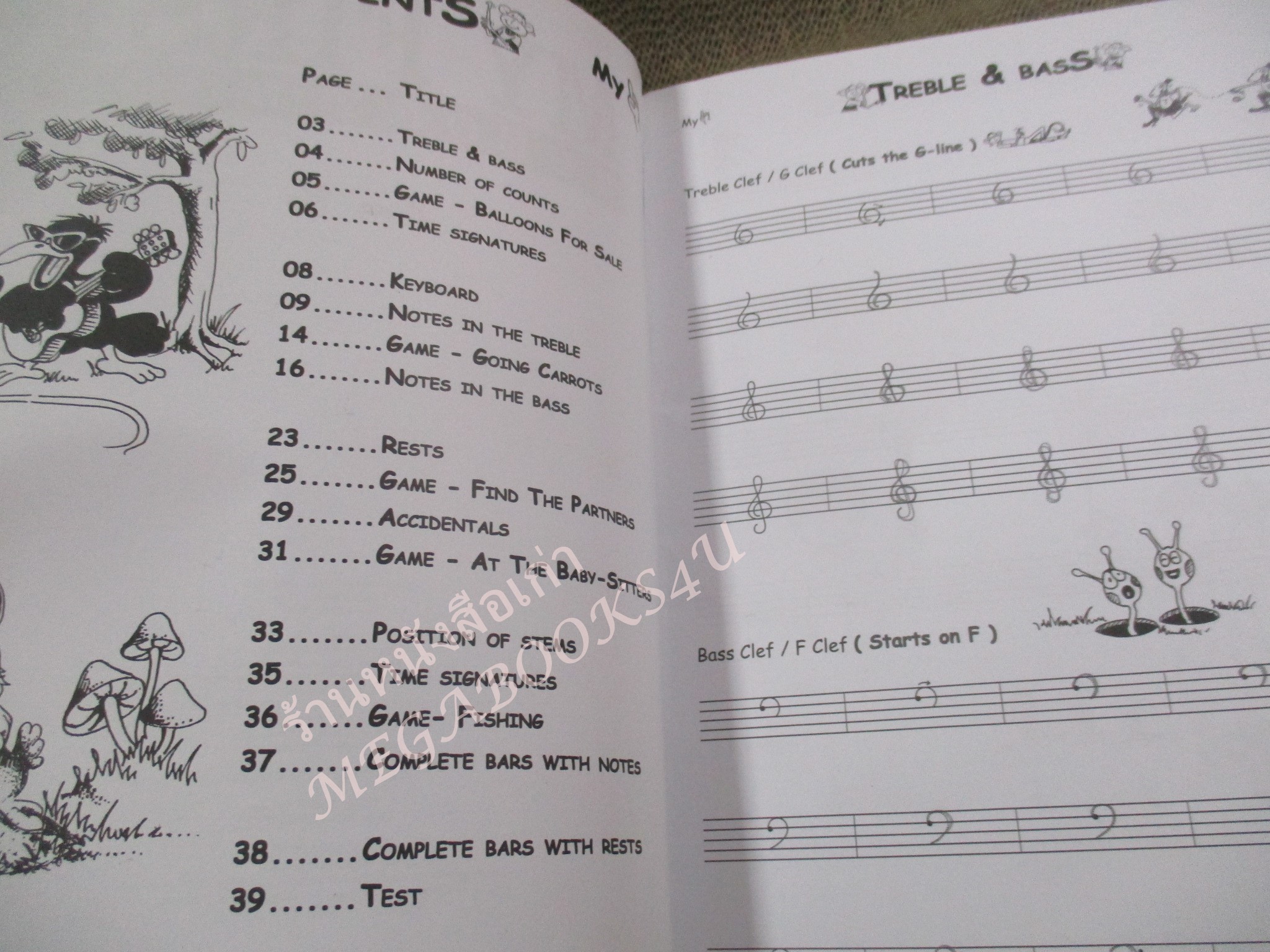 คู่มือเรียนโนีตเพลง MY FIRST THEORY BOOK / มีขีดเขียนบางหน้า