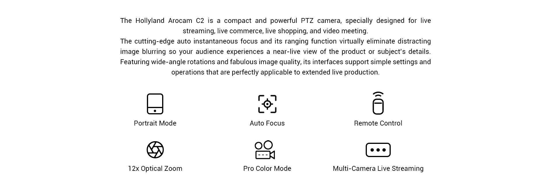 HollyLand - กล้อง PTZ รุ่น Arocam C2