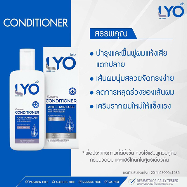 LYO ไลโอ ผลิตภัณฑ์ป้องกันผมร่วง หนุ่ม กรรชัย