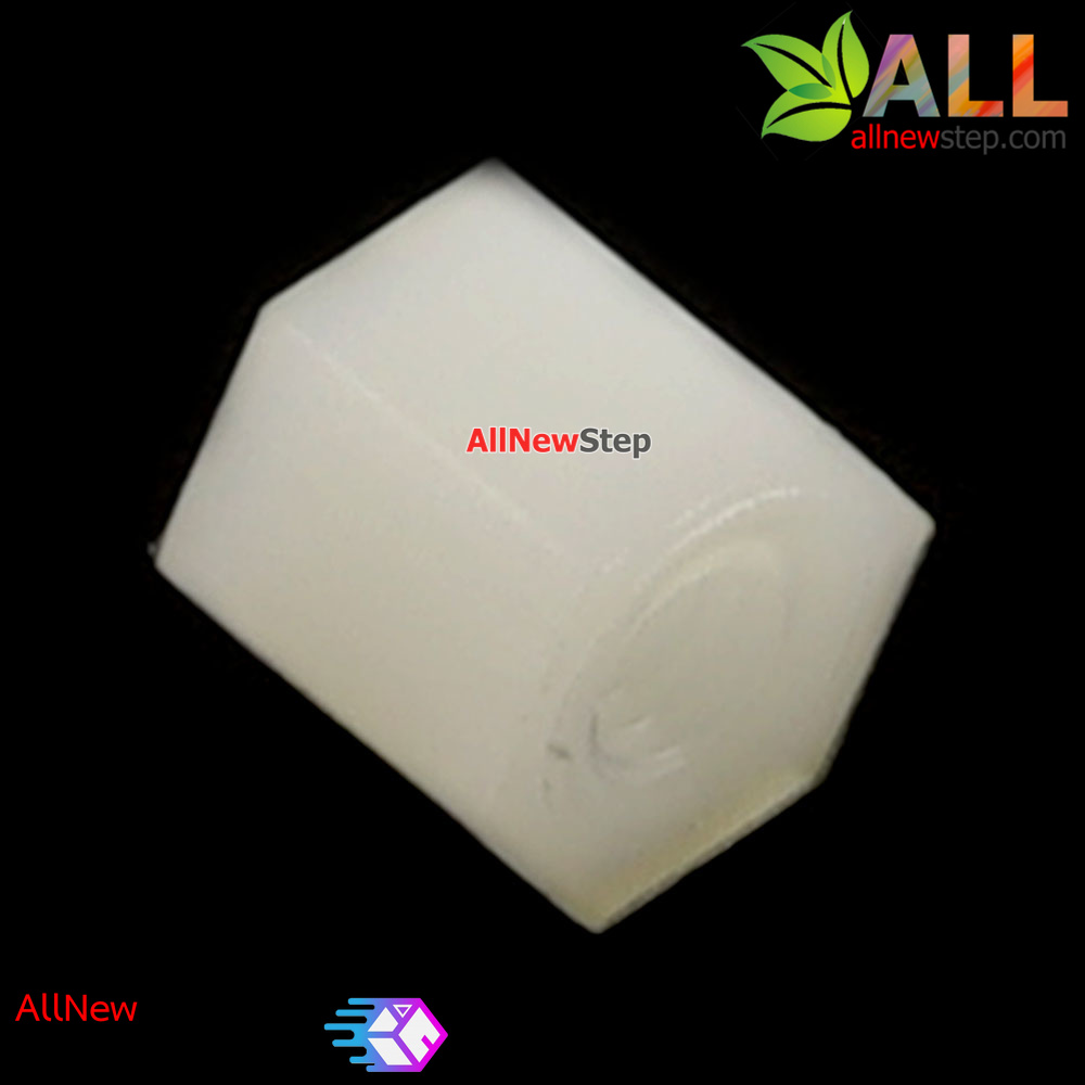 M2.5 เสาน็อตไนลอน NUT Nylon M2.5 ขนาด 5mm สีขาว จำนวน 1 ชิ้น