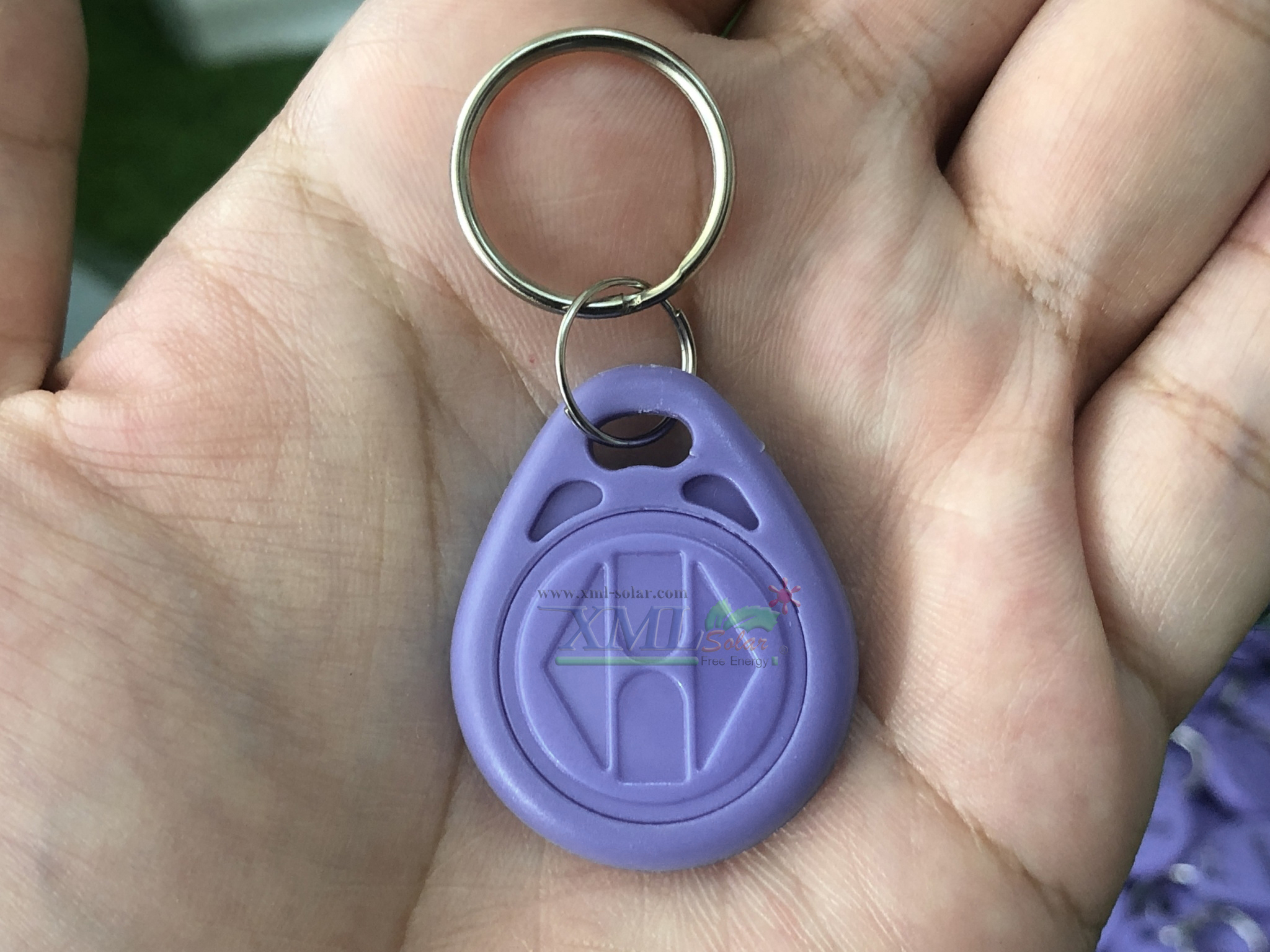 พวงกุญเเจคีย์การ์ด Keytag (Proximity 125Khz.) (เเบบหยดน้ำ ยี่ห้อ mango)(สีม่วง)