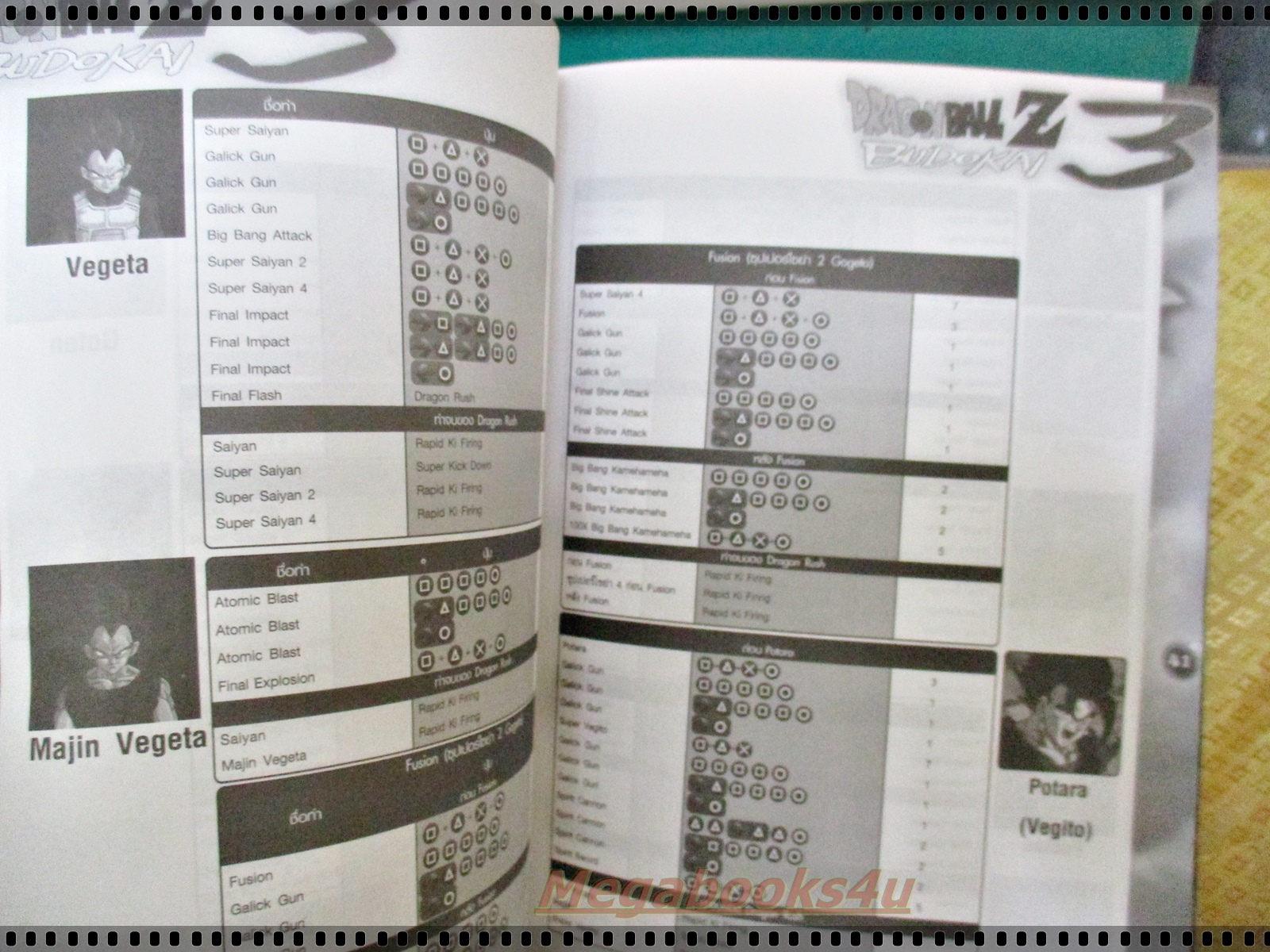 หนังสือคู่มือเกมส์ DRAGONBALL Z BUDOKAI 3