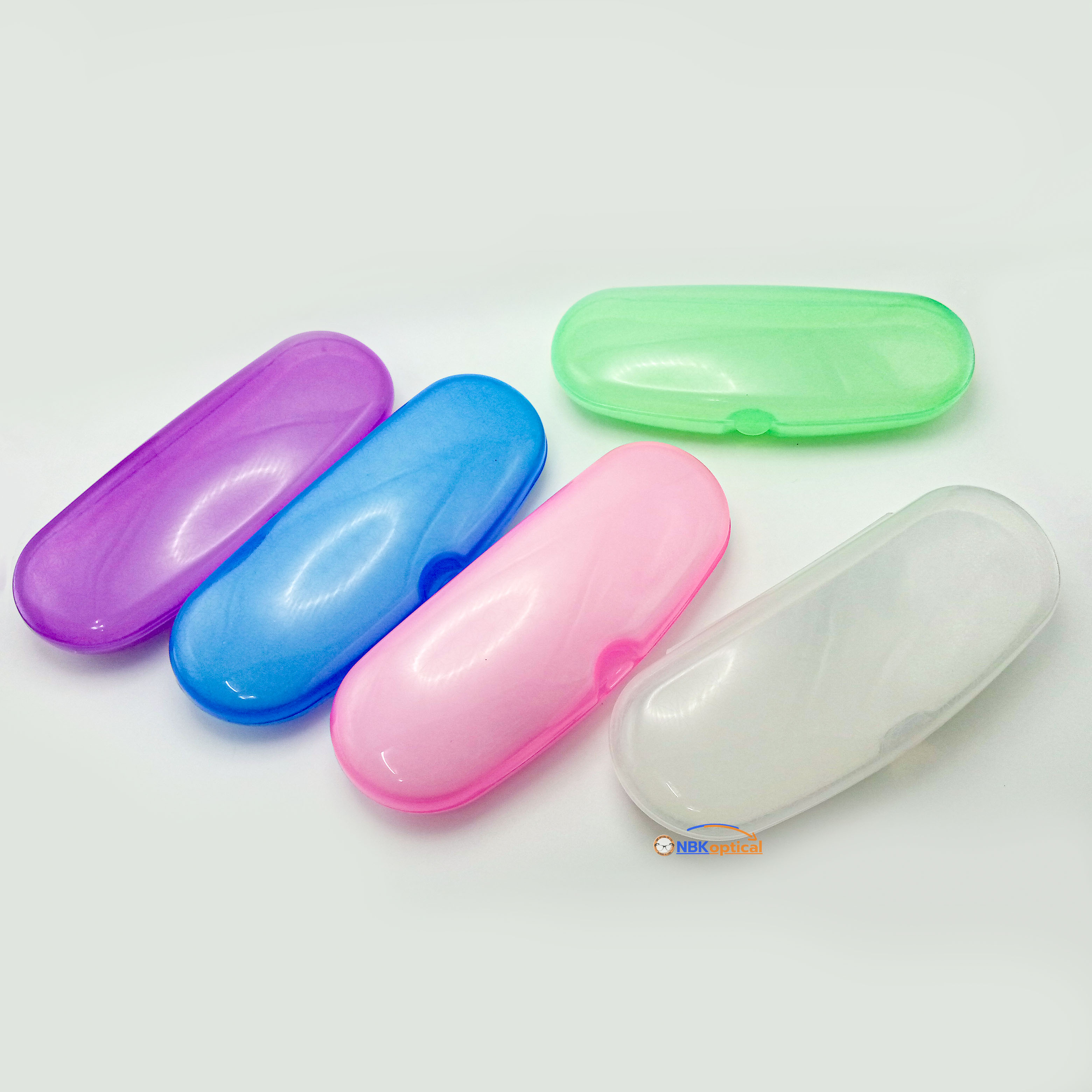 กล่องแว่นพลาสติกใส 002 คละสี