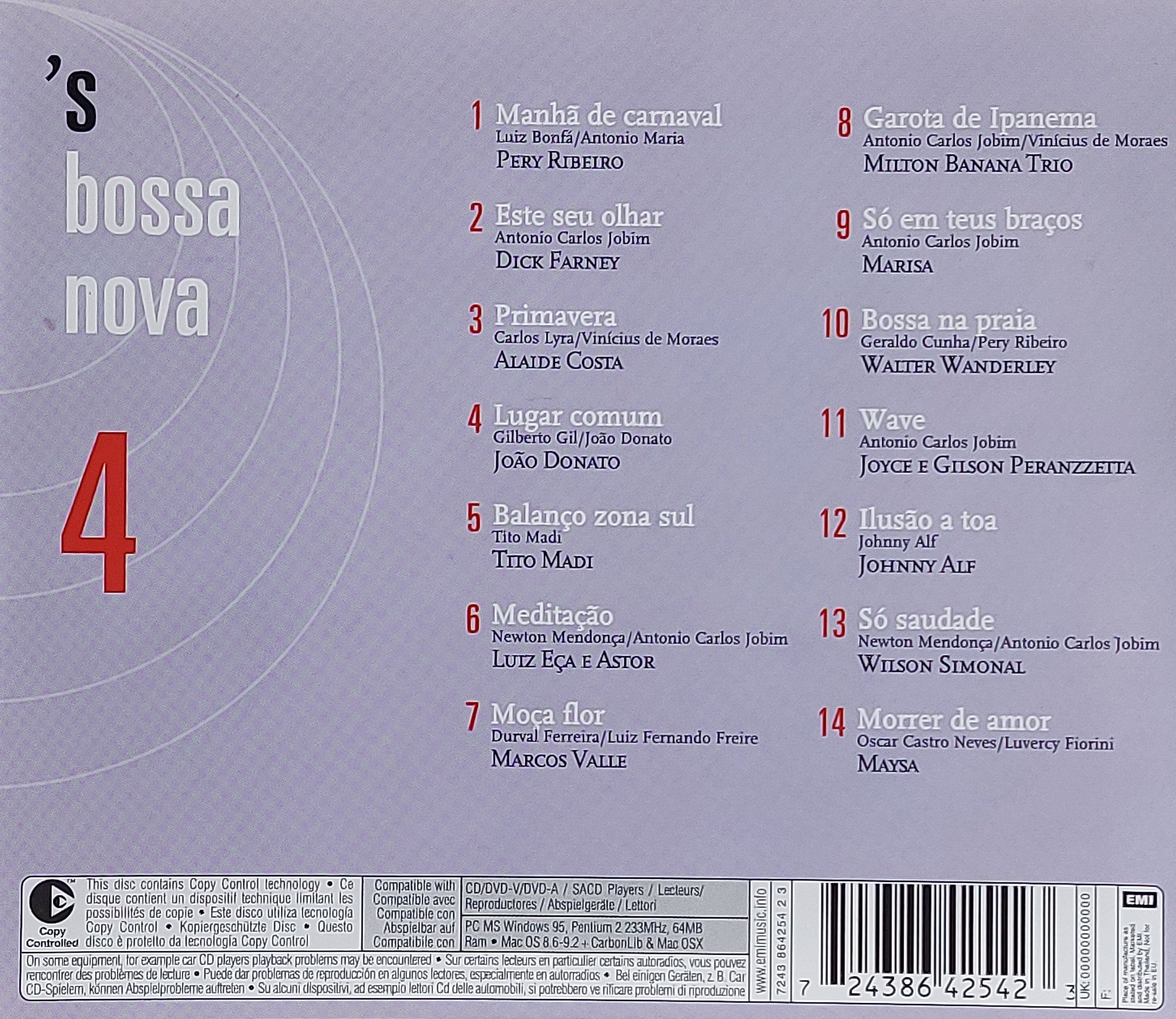 Used CD,Bossa nova 4 (A+)(Various Artists)(2004)(Thai)