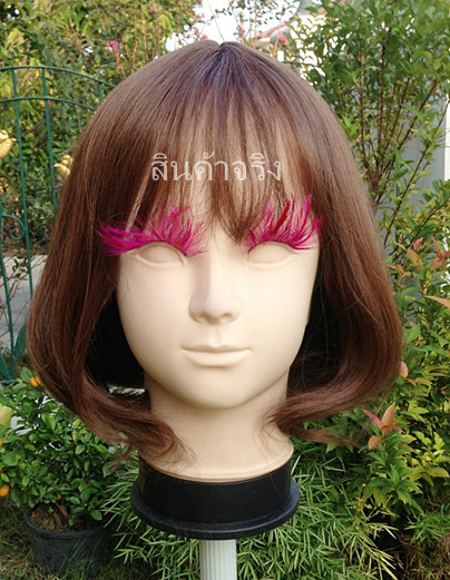 C1126 วิกผมสั้น เเสกกลางหนังศรีษะ มีหน้าม้าปิดหน้าผากเล็กน้อย
