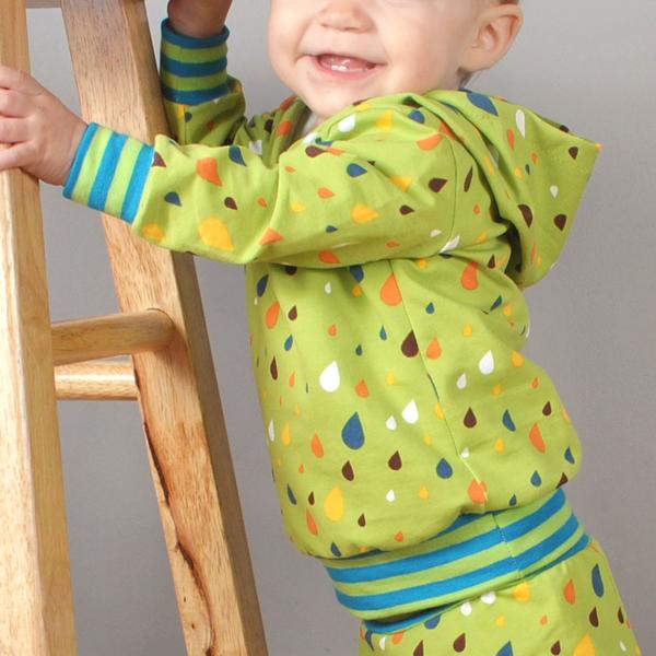 แพทเทิร์นตัดเสื้อแขนยาวมีฮูดเด็ก แขนจั๊ม เอวจั๊ม มีไซส์ 3 เดือน ถึง 6 ขวบ (เลือกไซส์ที่ตัวเลือกสินค้า)