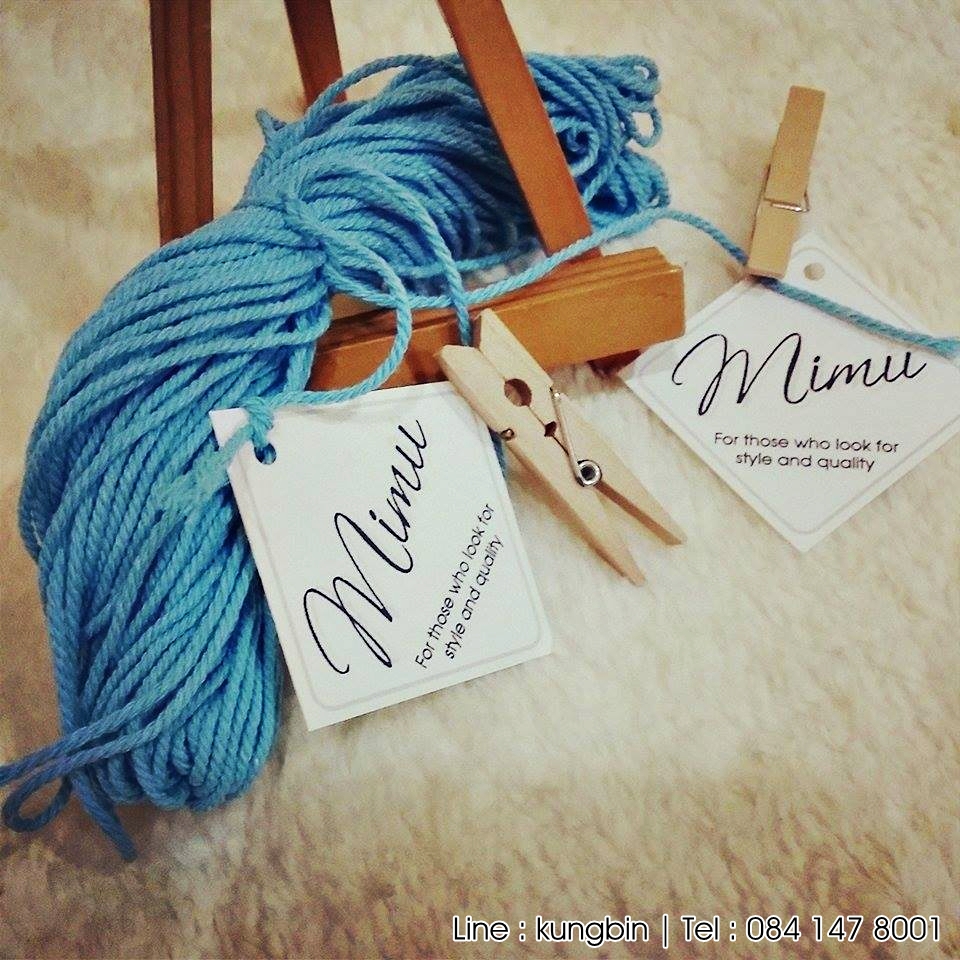 เชือกเส้นใหญ่ ประมาณ 2 มิล สีฟ้า