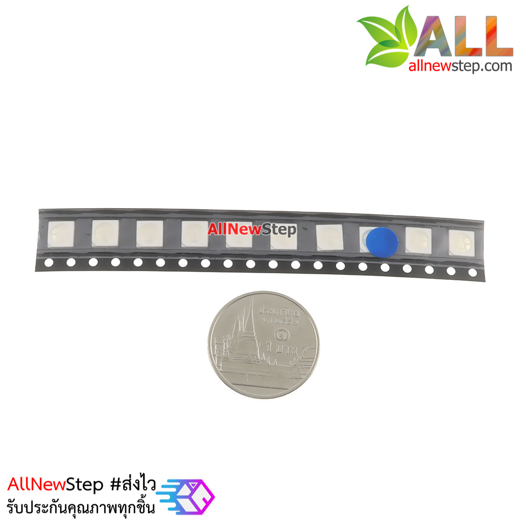 LED SMD 5050 สีแดง น้ำเงิน เหลือง เขียว ฟ้า ขาว อย่างละ 10 ชิ้น รวม 50 ชิ้น