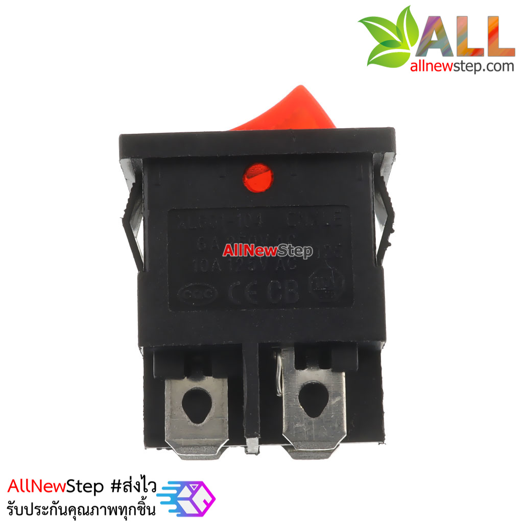 สวิตช์เปิดปิด 220V 6A Rocker switch KCD1 พร้อมไฟ LED สีแดง