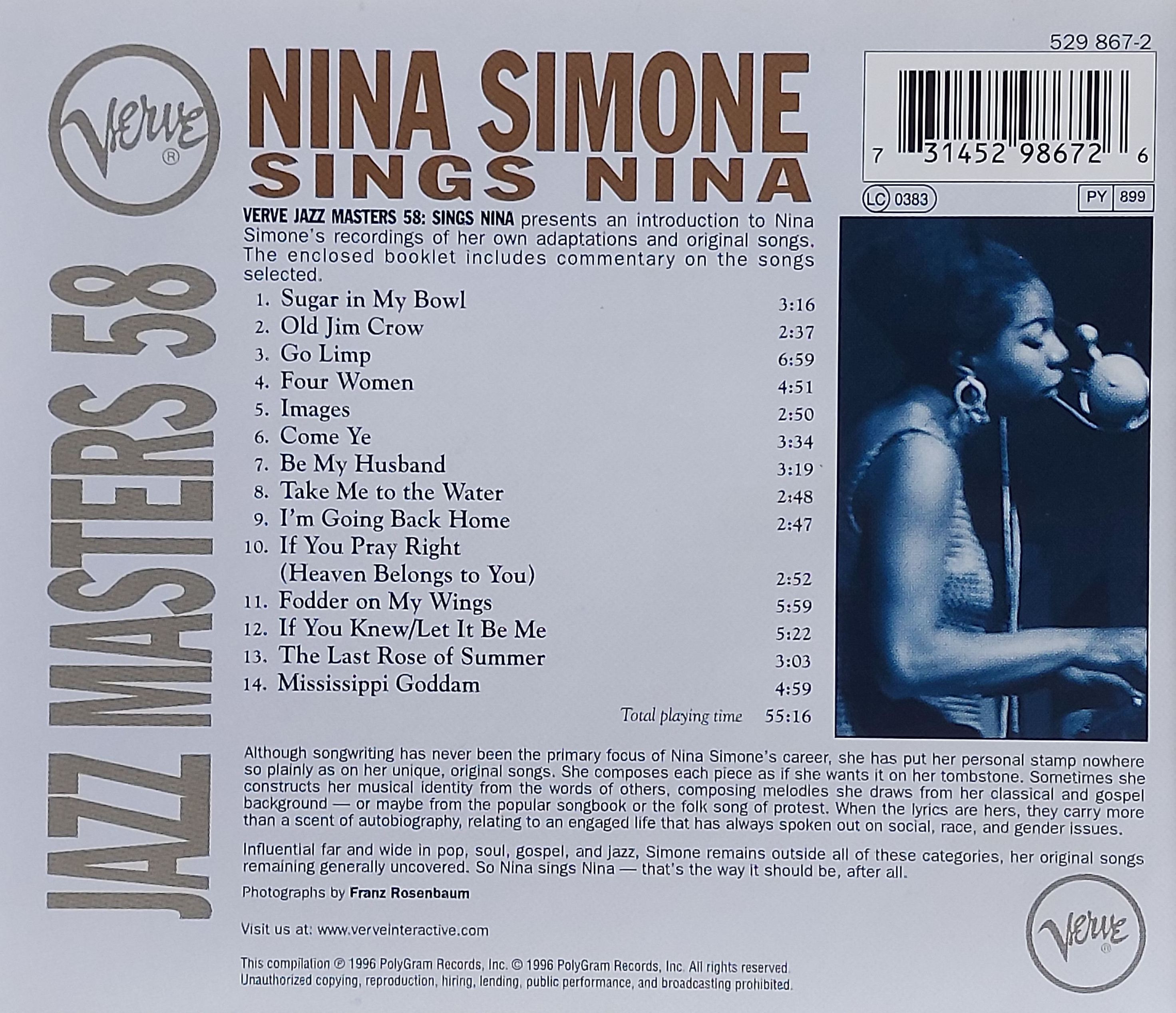 Used CD,Nina Simone - Nina Simone Sings Nina (B)(1996)