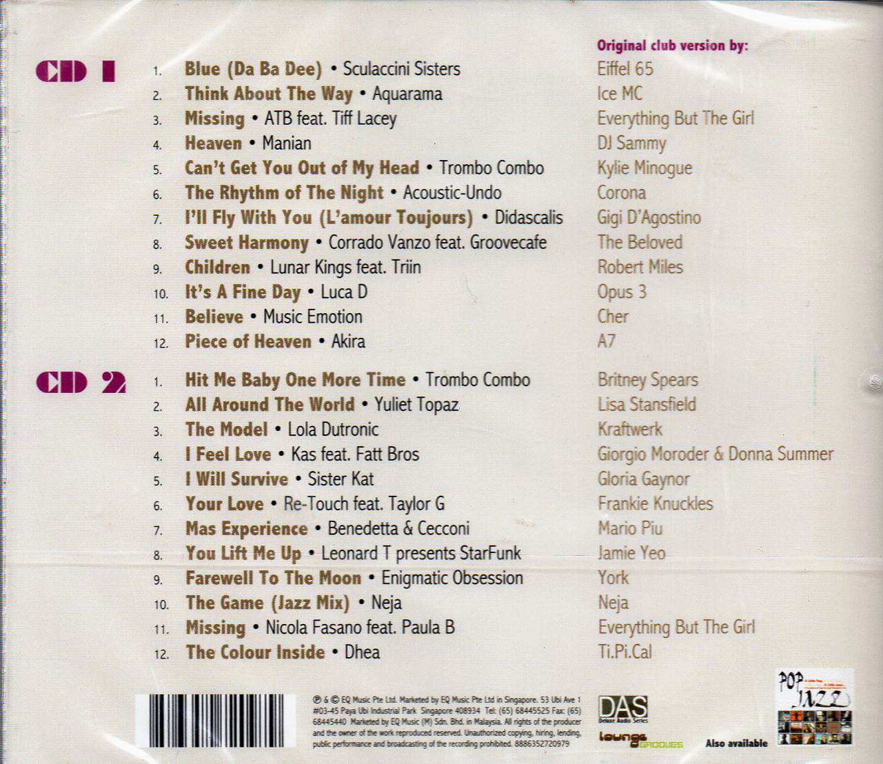 CD,Pop Chill - A Fine Selection Of DanceFloor Classcs Reinterpreted In Jazzy Lounge (2CD)(Various Artists)