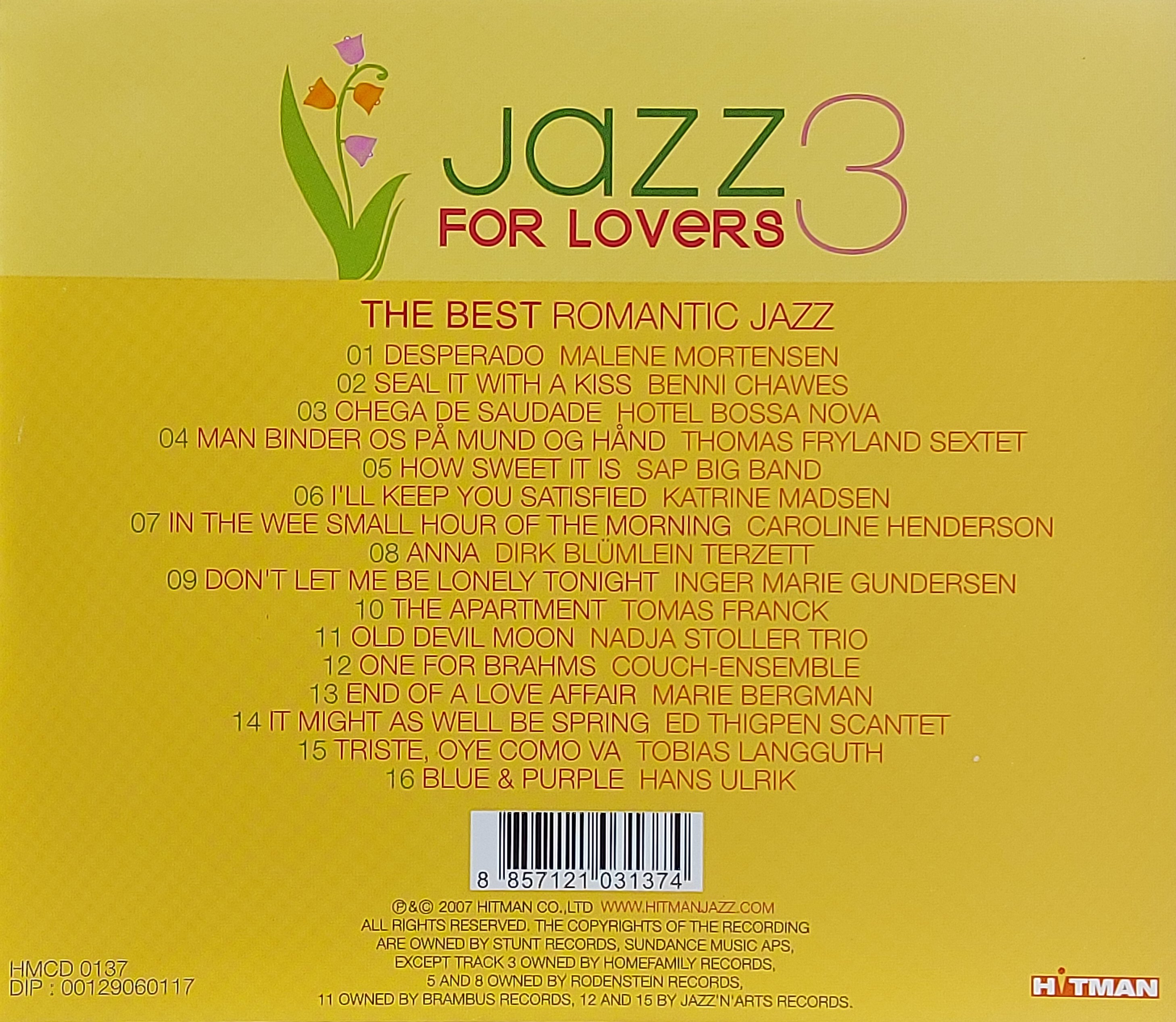 Used CD,Jazz For Lovers 3 (A+)(Various Artists) (2007) (Thai)