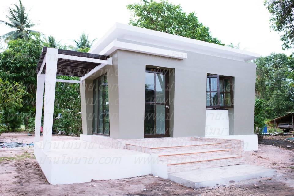 บ้านน็อคดาวน์ สไตล์ โมเดิร์น ขนาด 3.5x5.5 ม. (1 ห้องนอน 1 ห้องน้ำ 1ห้องโถง)