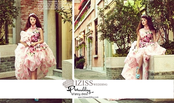 ***พรีออเดอร์***ชุดถ่ายพรีเว็ดดิ้ง (pre wedding dress) ชุดแฟนตาซีชายหญิง "ธีมสีชมพูเหลือง"