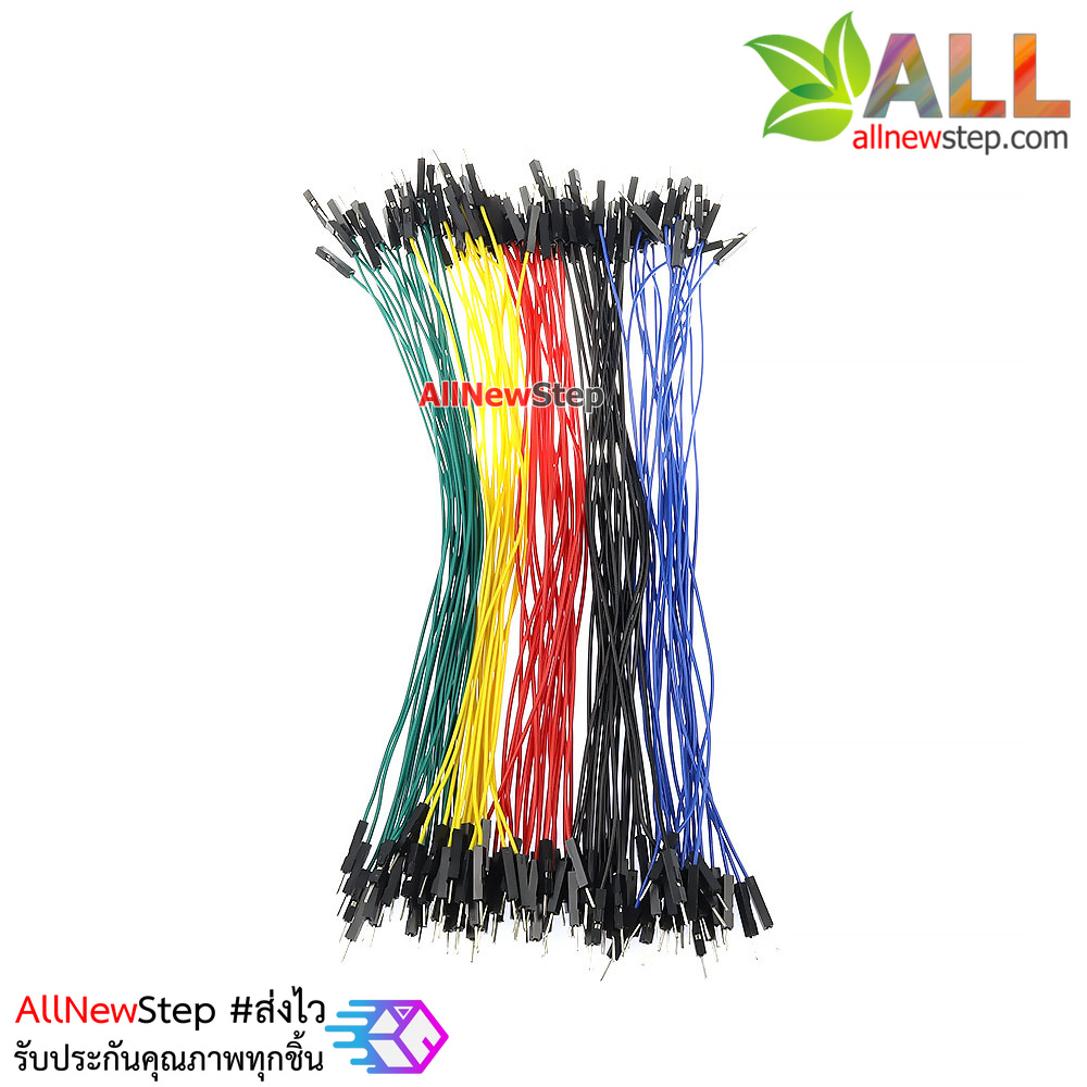 สายไฟผู้-ผู้ สายไฟจัมเปอร์ 20cm 5 สี อย่างละ 20 เส้น รวม 100 เส้น