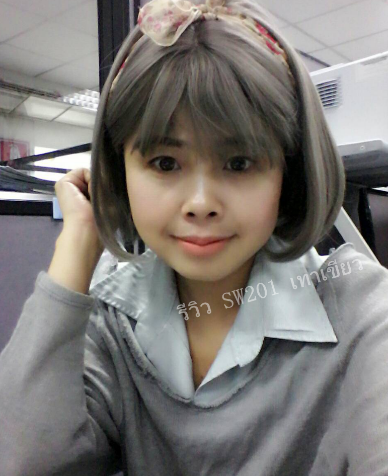 SW201 วิกผมหนังศรีษะกว้าง หน้าม้า ทรงผมสวย น่ารักมากๆคะ เอาใจคนชอบทำสีผม หนังศรีษะเหมือนจริง ใส่เนียนมากๆ คอนเฟิมจ้า เส้นผมไม่มีความเงา( ทรงผมเเละเส้นผมเหมือนจริงเกือบ 100% )