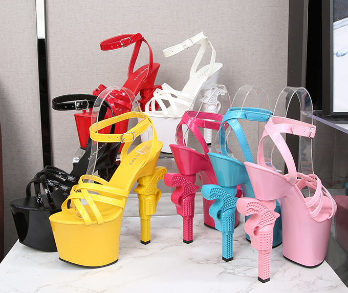 รองเท้าส้นปืน ไซตื 34-43 สีดำ/แดง/ขาว/เหลือง/ฟ้า/ชมพู