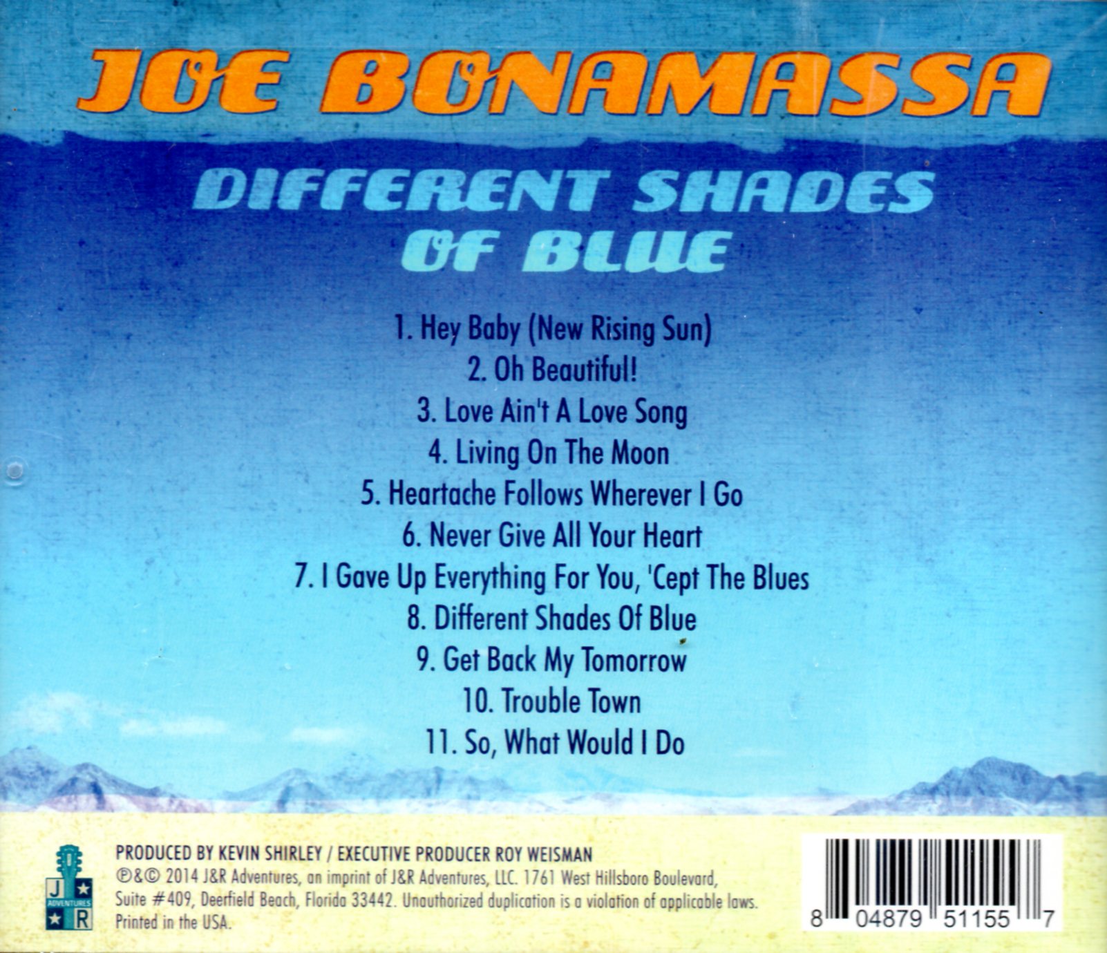 CD,Joe Bonamassa - Different Shades Of Blue(2014)(USA)