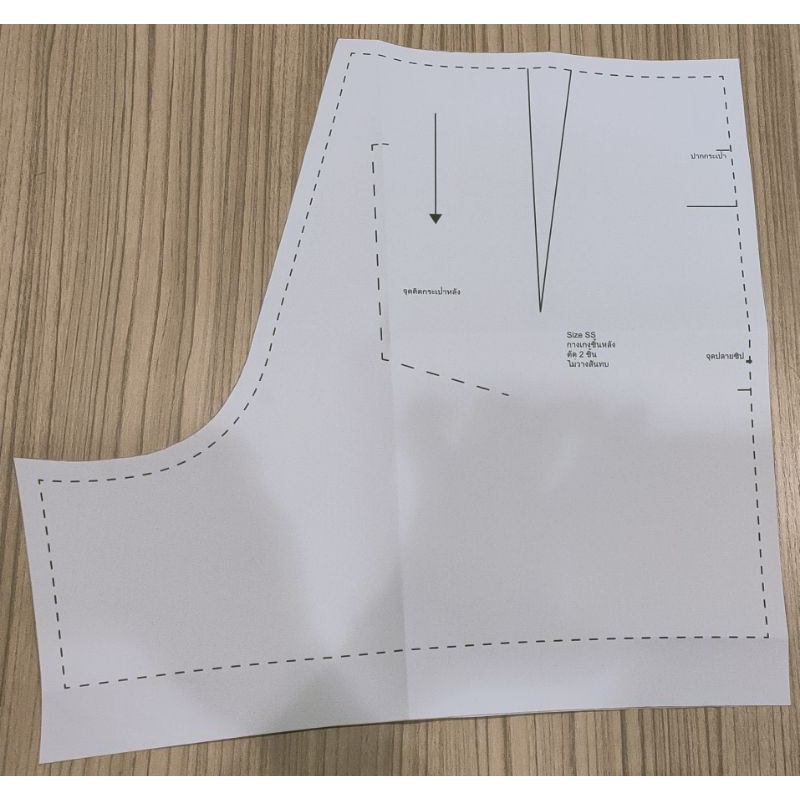 แพทเทิร์นกางเกงขาสั้น ซิปข้าง มีกระเป๋า