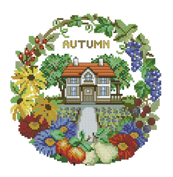 EMS ผังลาย Cottage in Autumn