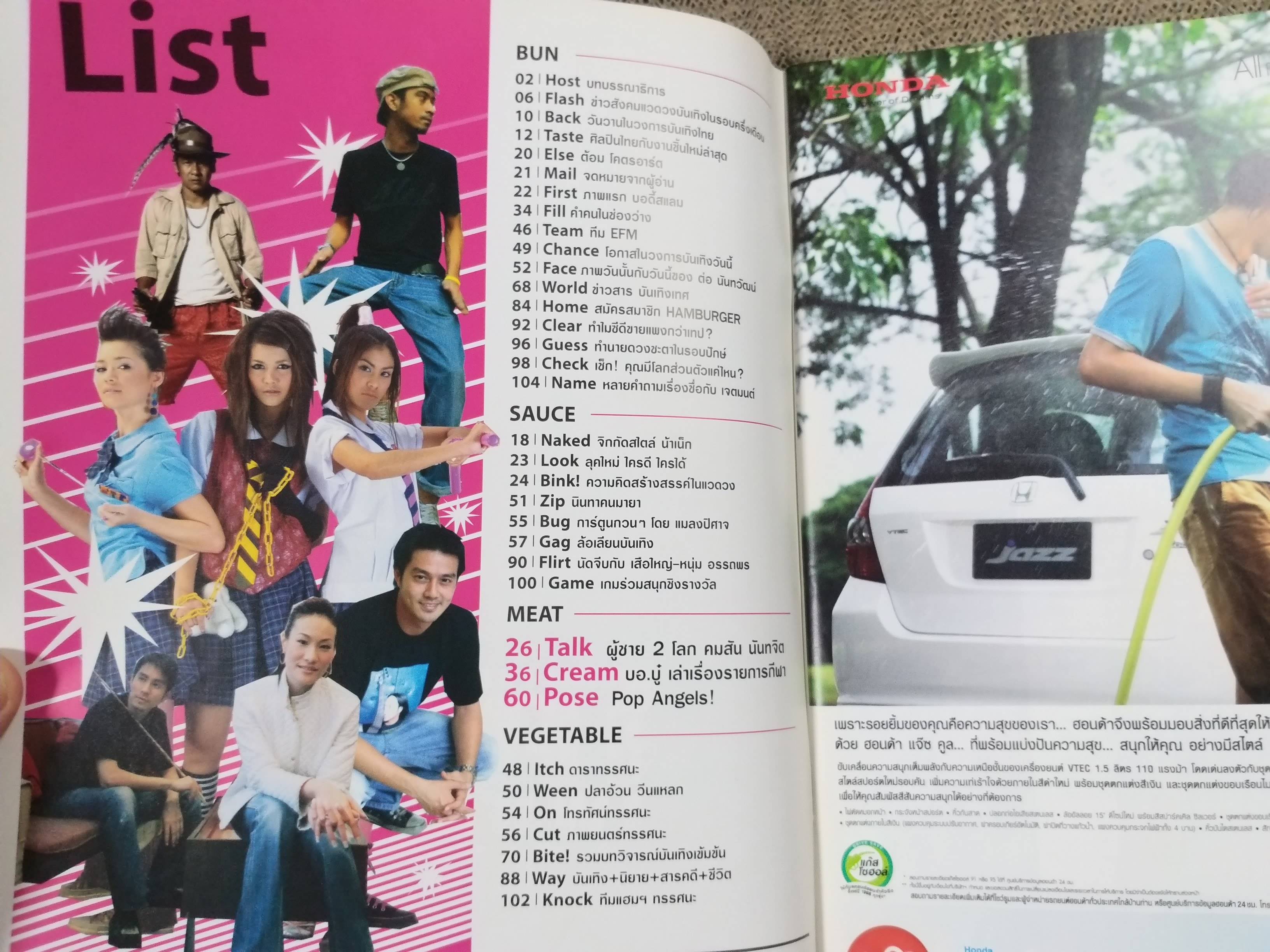 นิตยสารHAMBURGER เล่ม065 ปี2548 ปก บัว-พิม-มด มีโปสเตอร์ขนาดใหญ่