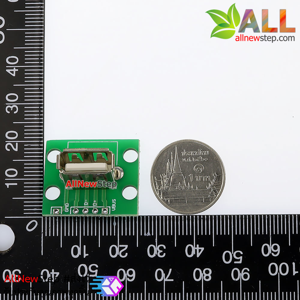 บอร์ดแยกสัญญาณ USB ตัวเมีย Vertical USB PCB board usb breakout
