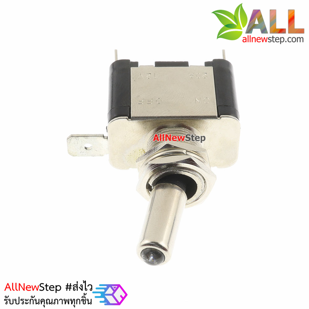 สวิตช์เปิด/ปิด ร็อกเกอร์สวิตช์ switch 3.3-12V 20A ฝาสีใส พร้อมไฟ LED สีขาว