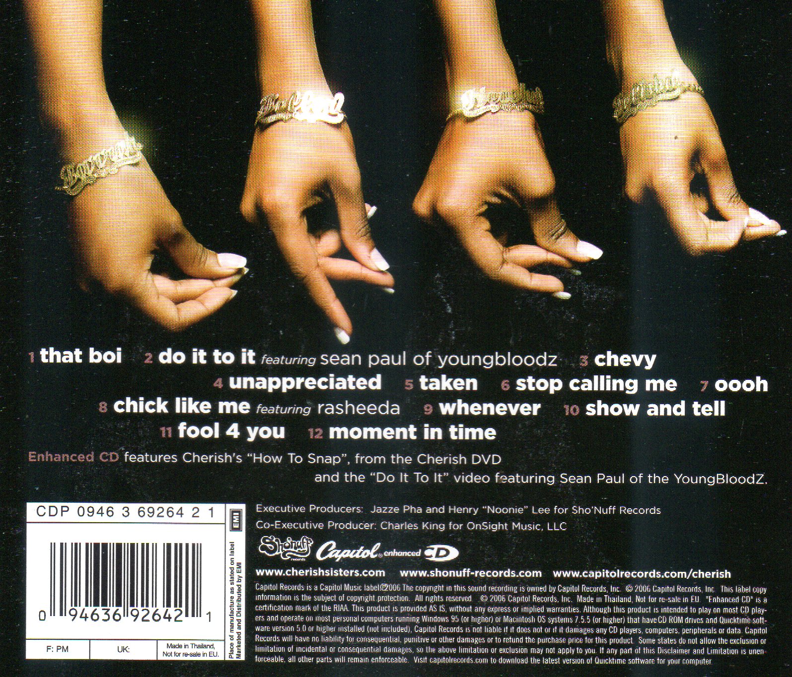 CD,Cherish - Unappreciated (2006)(Thai)