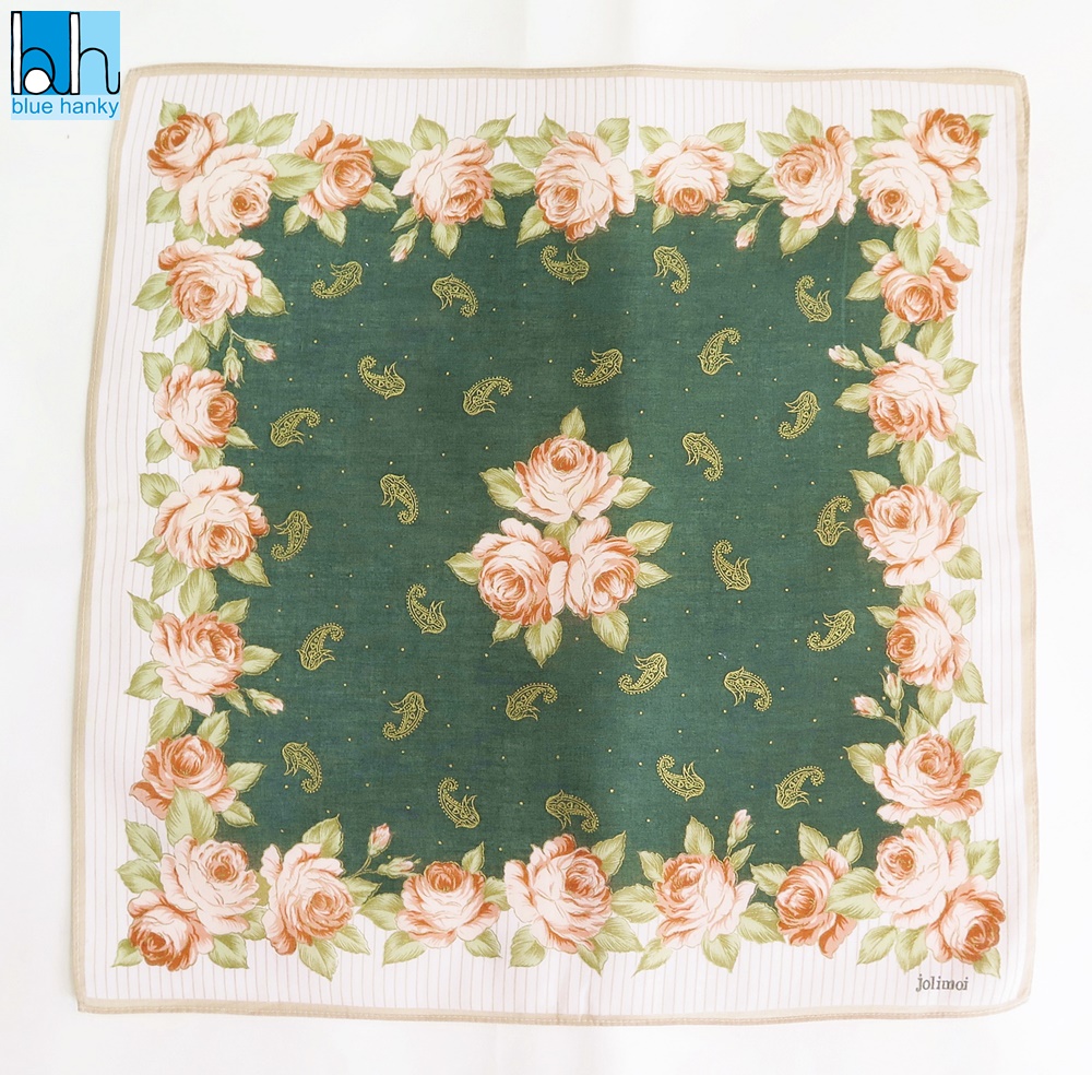 #28 18" jolimoi ผ้าเช็ดหน้ามือ2 สภาพดี ผ้าเช็ดหน้าผืนใหญ่