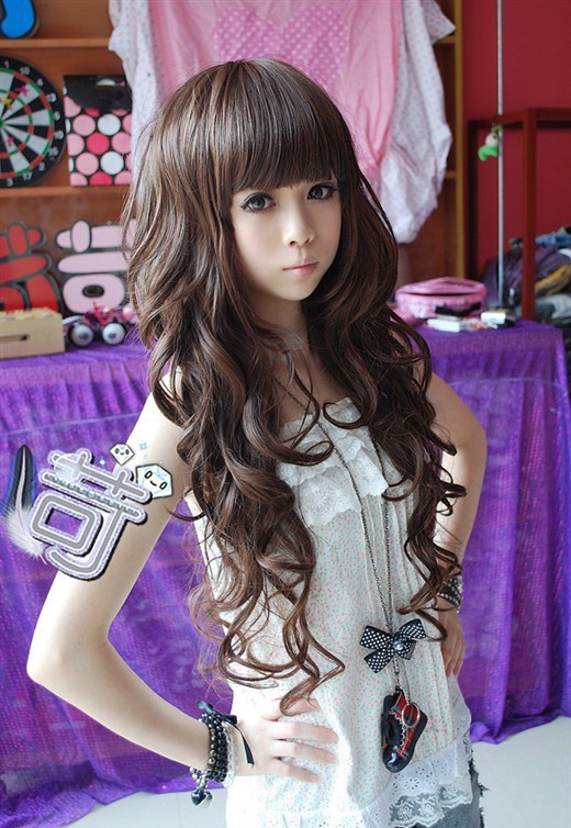 A1001 วิกผมลอนยาวคลาย สไลด์บาง สไตล์น่าร๊ากน่ารัก