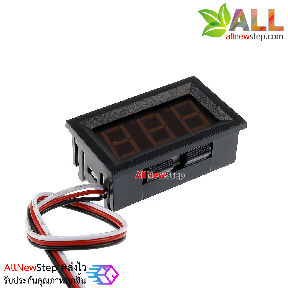 โมดูล ดิจิตอลโวลต์มิเตอร์ 0-99.9 โวลต์ 0.56 นิ้ว สีแดง Digital DC Voltmeter Mini Digital Voltmeter 0-99.9V Module Red color