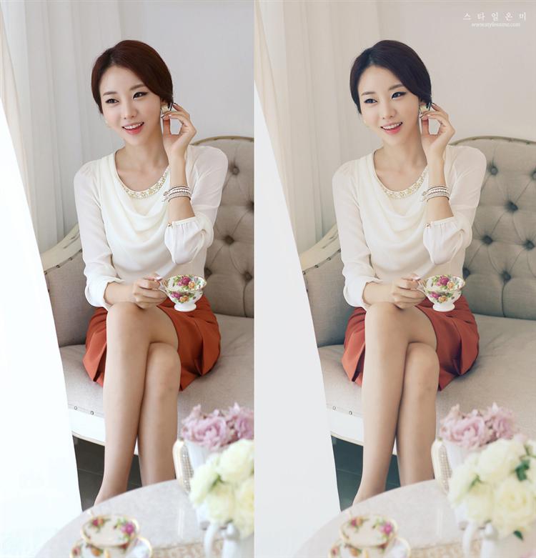 ***หมดค่ะ***เสื้อผ้าชีฟองสีขาว ปักพลอยที่คอเสื้อ แขนยาวต่อผ้าค๊อตตอนช่วงลำตัว สวยเหมือนแบบค่ะ