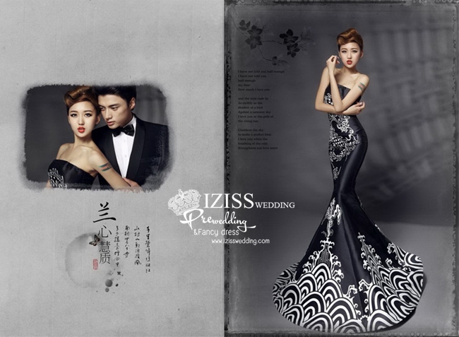 PW328 - **พรีออเดอร์เฉพาะชุดผญ.ค่ะ** ชุดกี่เพ้า & ชุดแต่งงานแฟนซี (Fancy wedding dress) หญิง "ธีมชุดกี่เพ้าสีดำ"