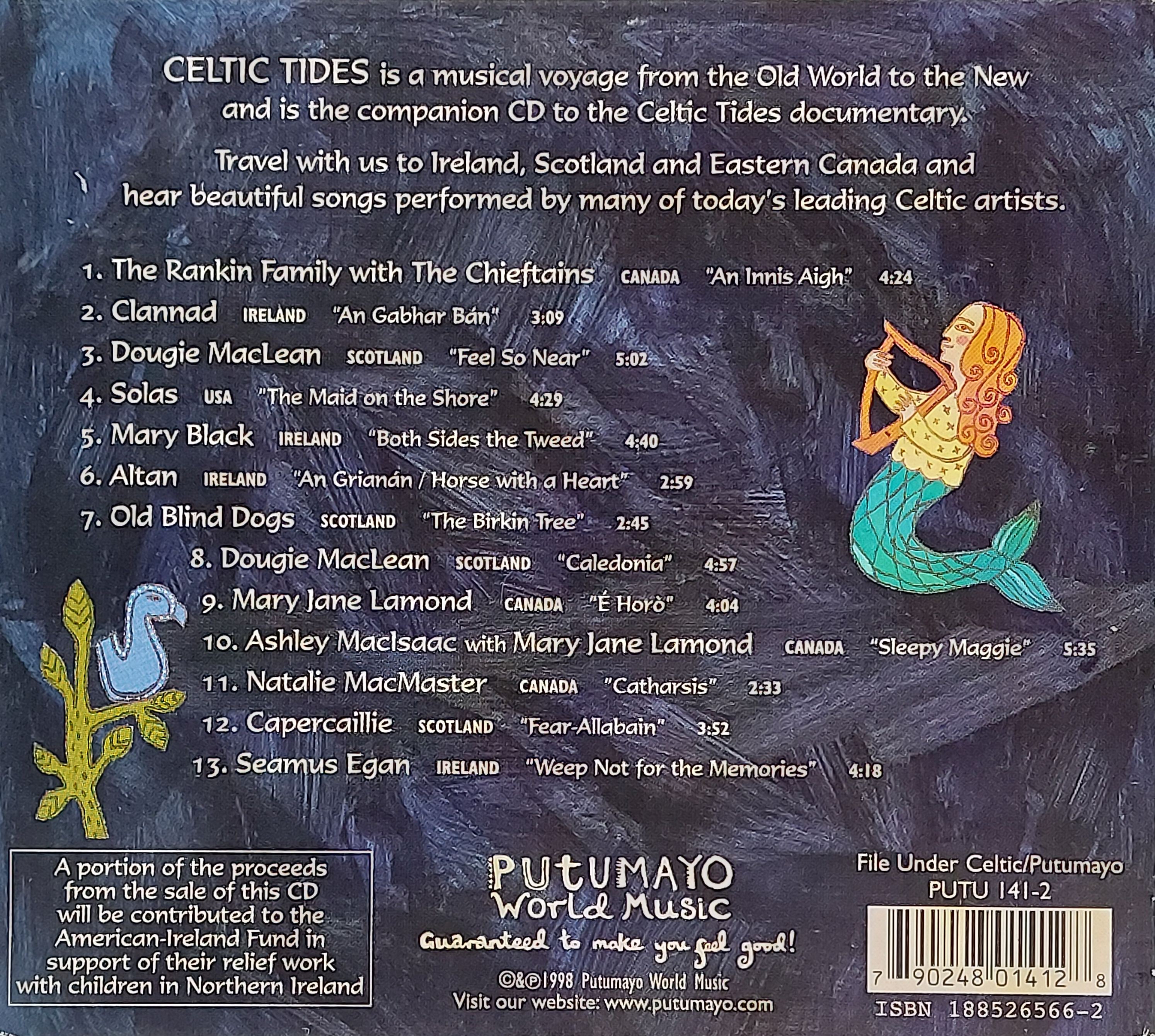 Used CD,Celtic Tides - A Musical Odyssey (A)(Putumayo World Music)(Various Artists)(1998)