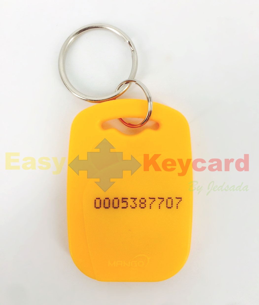 พวงกุญเเจคีย์การ์ด Keytag (Proximity 125Khz.) (เเบบสี่เหลี่ยม ยี่ห้อ mango)(สีเหลือง)