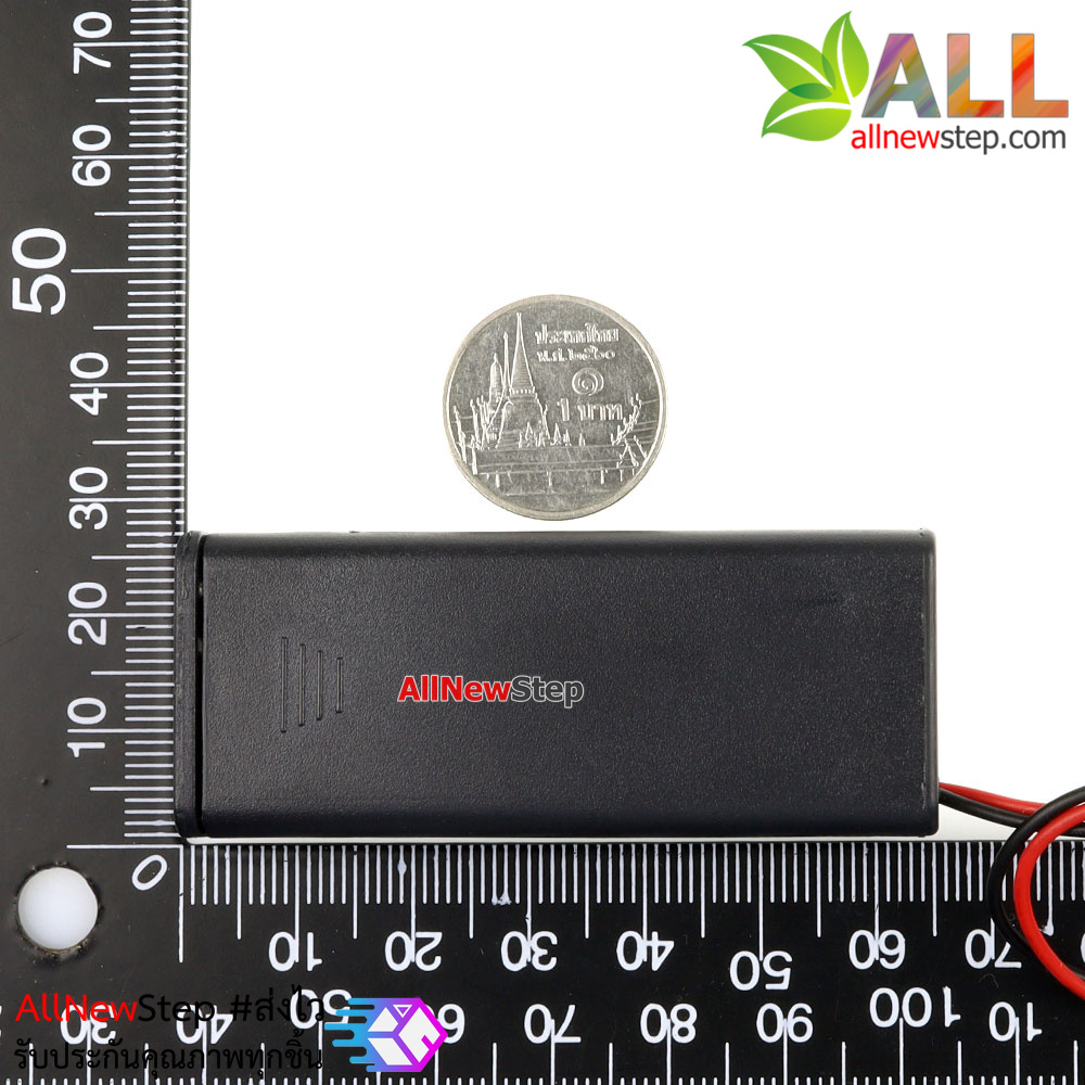 รางถาน AAA 2 ก้อน 3V พร้อมสวิตช์