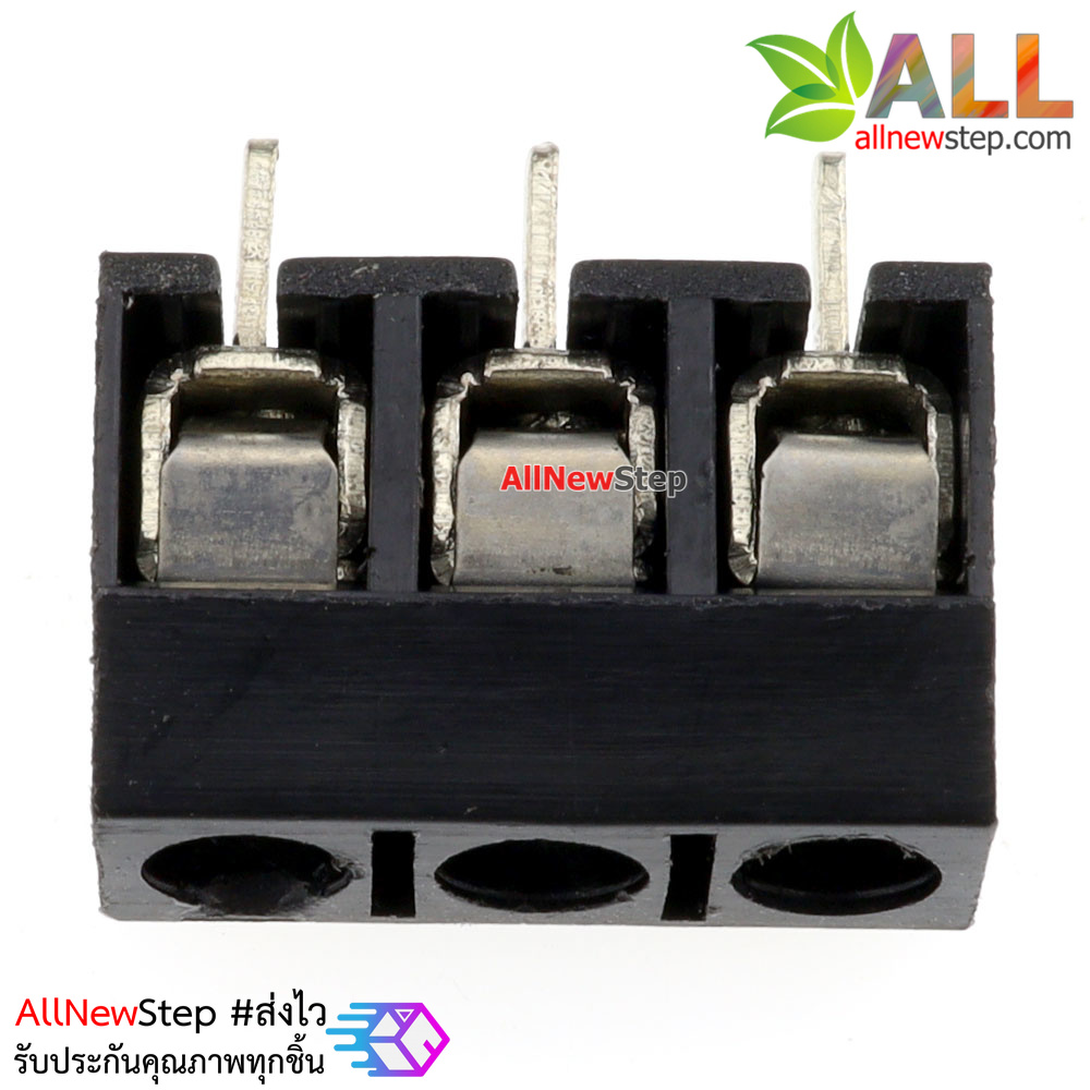 Terminal Block 3 ขา KF301 3P position 5.0MM screw PCB terminal block สีดำ