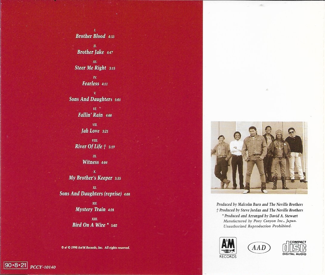 Used CD,Neville Brothers - Brother's Keeper (Aaron Neville)(A)(1990)(Japan)