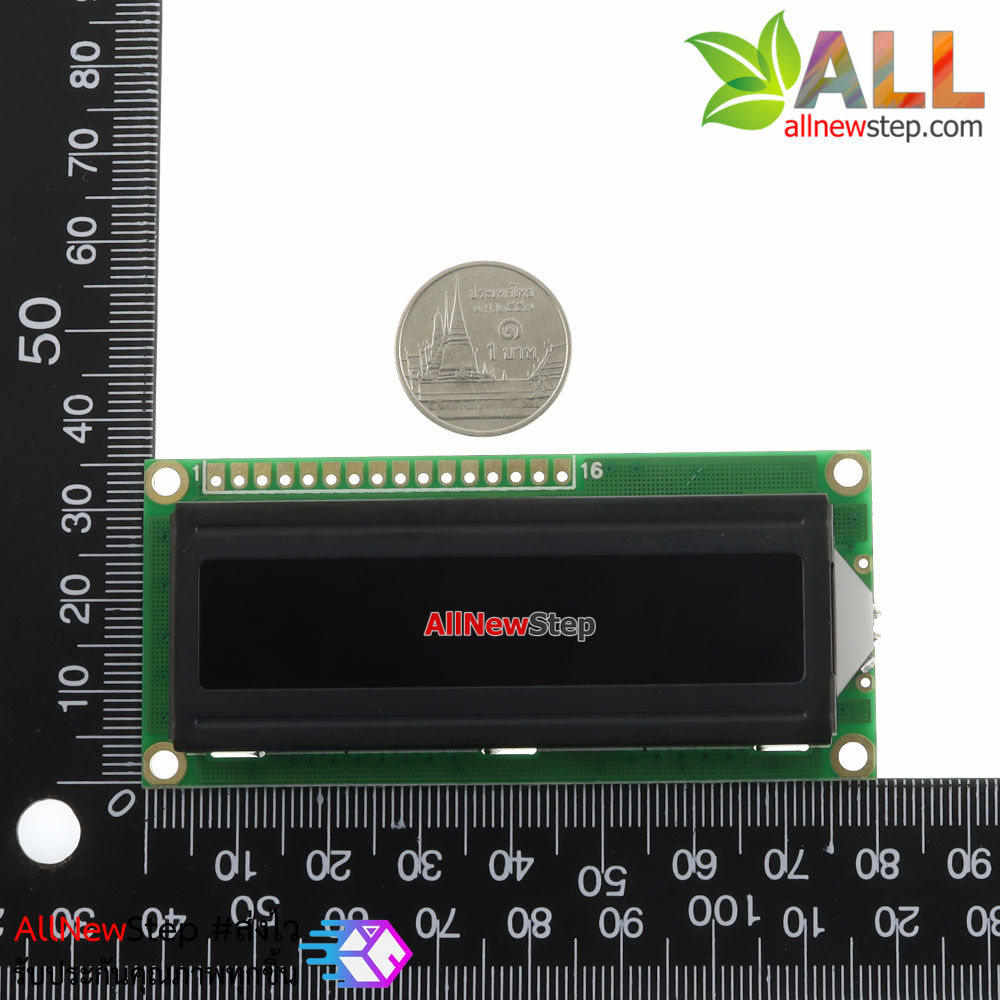 LCD Display 1602 LCD Red Text Black Screen 16x2 LCD with backlight of the LCD screen จอ LCD สีแดงไฟแบคไลท์สีดำ สำหรับ Arduino