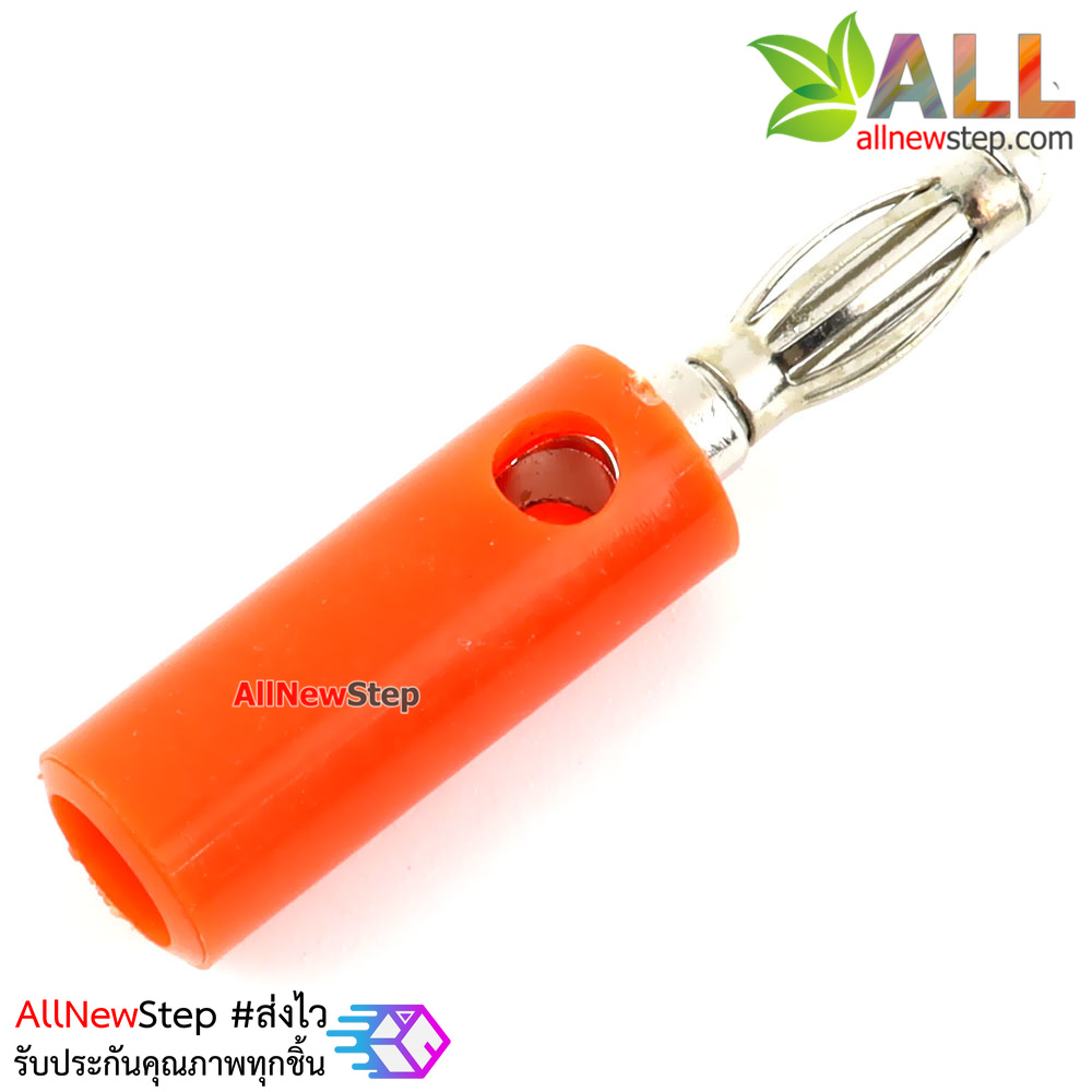 Banana plug 4MM banana head terminal แจ๊กปลั๊กกล้วย 2 ชิ้น สีดำและสีแดง