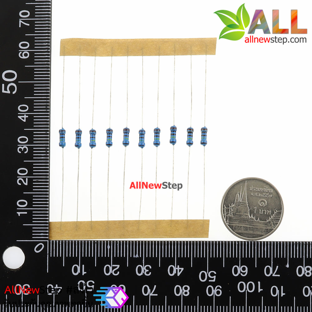 ตัวต้านทาน 1M 1/4W Metal film 1% จำนวน 10 ชิ้น