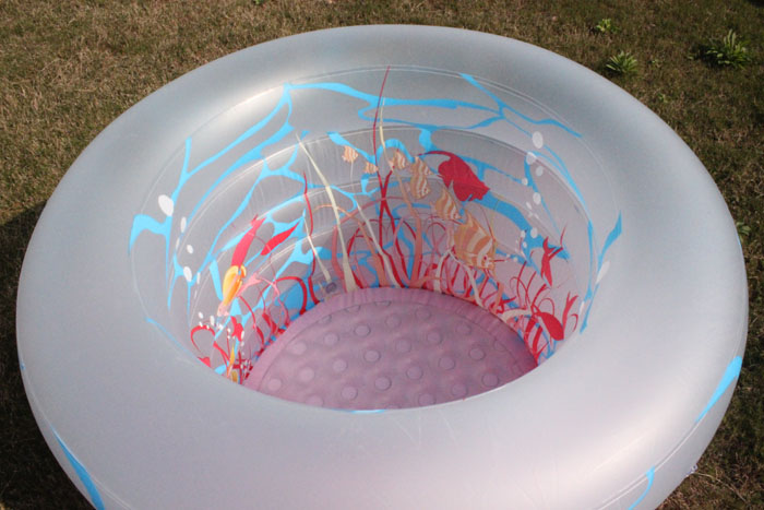 สระน้ำเป่าลม ขอบหนาพิเศษทรงกลม.ใส่น้ำอุ่นได้ขนาด 105*105*65cmจัดส่งฟรีขนส่งเอกชลkerrylogistics